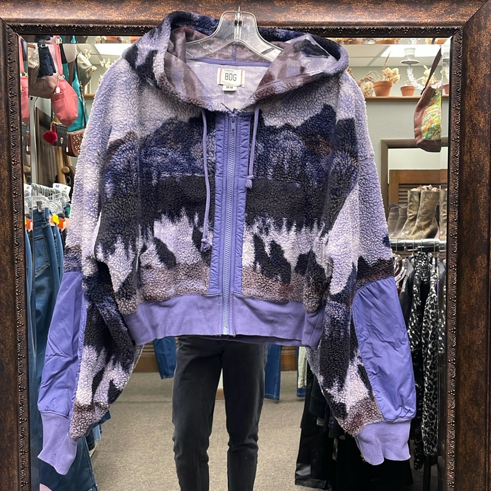 BDG Forest Sherpa Hooded Jacket Sz M